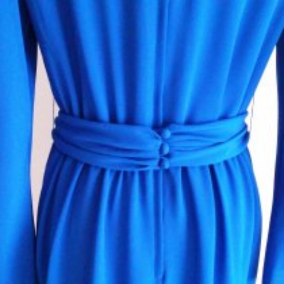 Miss Elliette Cobalt Blue Vintage Dress Size 6 - Picture 6 of 10